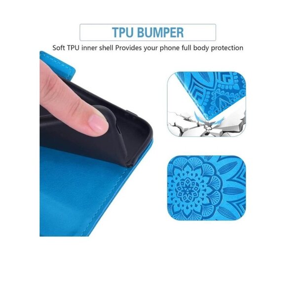 Samsung Galaxy M31s Phone Case Tempered Glass Screen Protector Flower Wallet - Picture 6 of 8